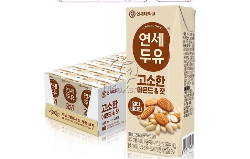 Sữa hạt Yonsei soymilk hạt thông hạnh nhân Hàn 190ml